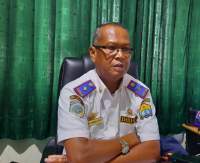 kepala Dishub Kota Serang, Maman Lutfi di saat dietmui dikantor Dishub Kota Serang, Kamis (16/7/2020).