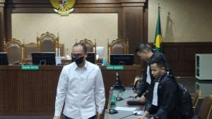 Mantan pejabat Direktorat Jenderal Pajak, Rafael Alun Trisambodo di Pengadilan Tipikor, Jakarta.