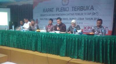 KPU Lebak Tetapkan DPT