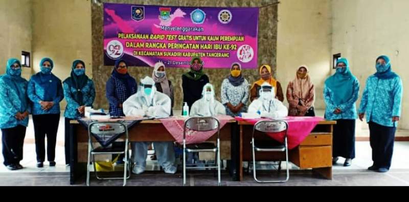 Kecamatan Sukadiri Gelar Rapid Test Gratis Bagi Kaum Perempuan