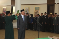 H ranta Suharta saat dilantik menjadi Sekda Banten