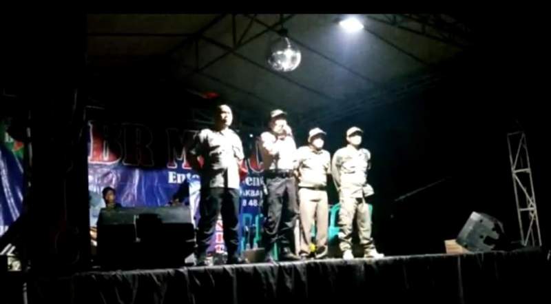 Antisipasi Corona, Polsek Cisoka Bubarkan Hiburan Organ Tunggal