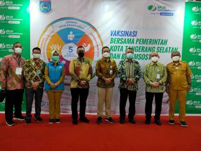 Kota Peduli Jaminan Sosial Ketenagakerjaan, BPJS Ketenagakerjaan Pilih Tangsel Jadi Lokasi Vaksinasi