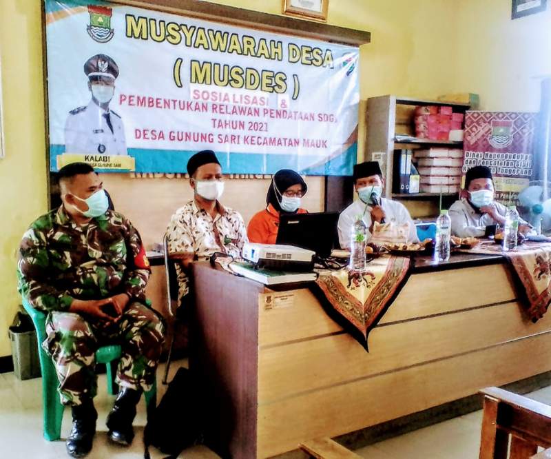 Pemdes Gunung Sari Bentuk Relawan SDGs Desa