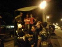 Sejumlah PSk yang iasa mangkal di Alun-alun kota Serang di razia petugas