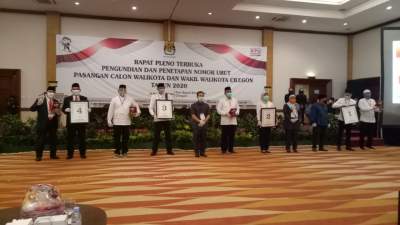 KPU Resmi Umumkan Nomor Urut Paslon Walikota Cilegon