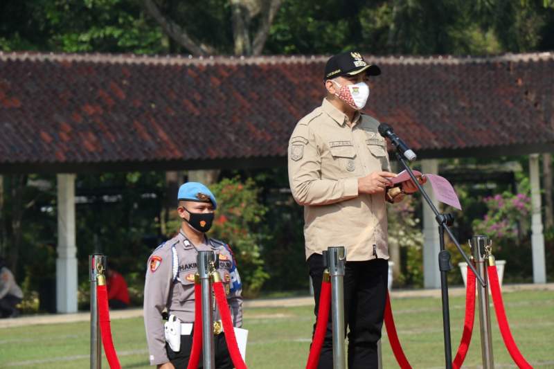 Zaki Pimpin Apel Gelar Pasukan PPKM Darurat