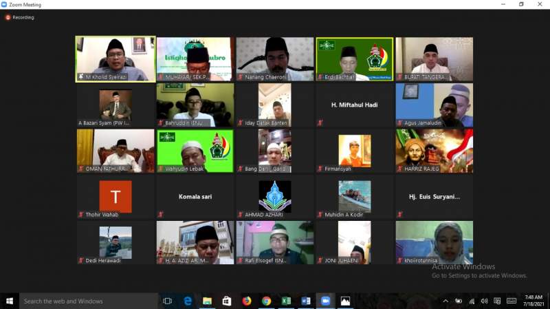 Bupati Tangerang Ikuti Istigosah Kubro Secara Virtual Bareng PC ISNU