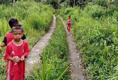 Jalan penghubung yang akan segera dibangun.