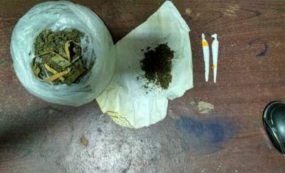 Barang bukti ganja.