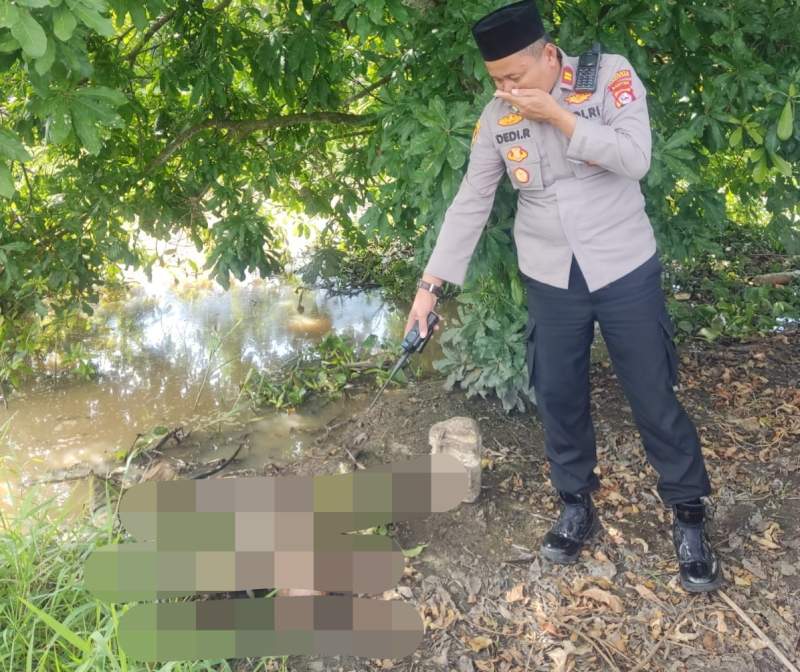 penemuan mayat membusuk di kali