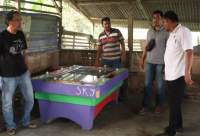 Meja judi tembak ikan diamankan polisi.