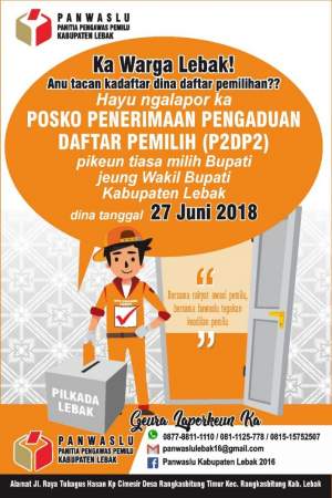 Panwaslu Lebak Buka Posko Pengaduan