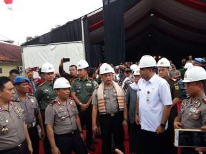 Groundbreaking gedung Polresta Tangerang di Tigaraksa, Kabupaten Tangerang.