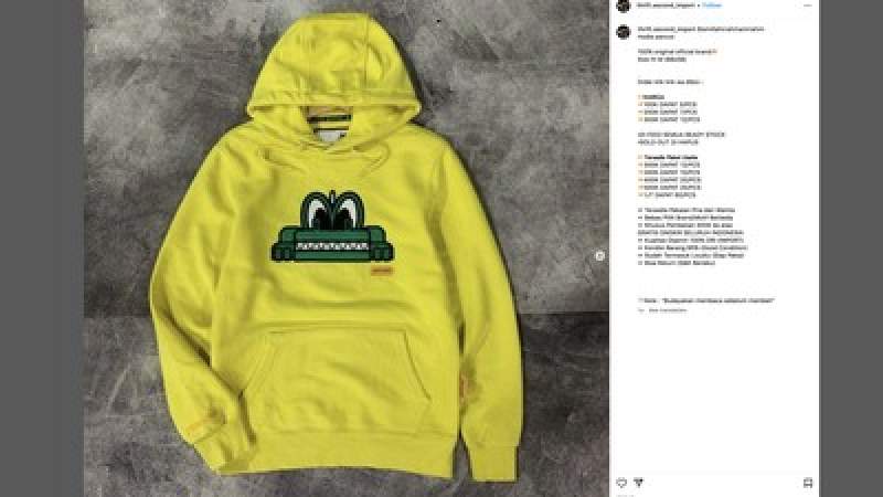 Ilustrasi pakaian bekas impor di Instagram.