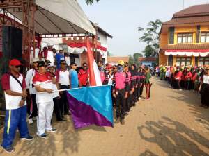 500 Peserta Ramaikan Gerak Jalan di Kecamatan Sukamulya