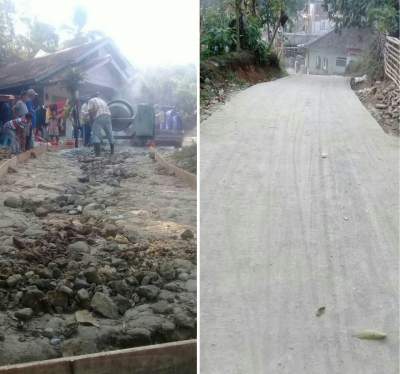 LSM Ombak Menduga Pengerjaan Fisik Desa Margaluyu Bermasalah