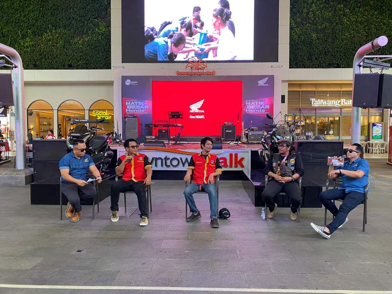 Sesi talkshow komunitas motor di Honda Matic Premium Day di Summarecon Mall Bekasi, Kota Bekasi, Sabtu (3/6/2023) petang.