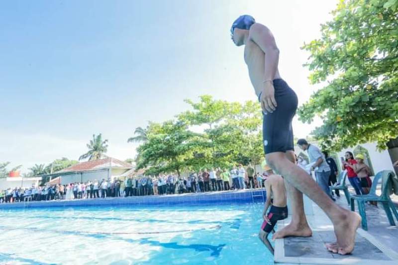 Kolam renang Erry-Soekirman Serdang Bedagai sarana mencari bibit atlet renang yang handal dan sarana rekreasi.