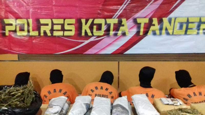 Lima sindikat narkoba yang dibekuk Polresta Tangerang