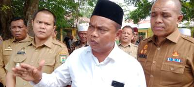 Bangunan sekolah Madrasah di Desa Simpang Empat habis terbakar.