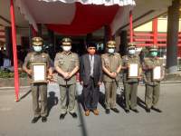 Satpol PP dan Damkar Pessel, Terima Penghargaan  Terbaik III dalam Penegakan Perda AKB Sumbar