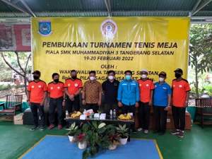22 PTM Meriahkan Turnamen Tenis Meja Piala SMK Muhammadiyah 3 Tangsel