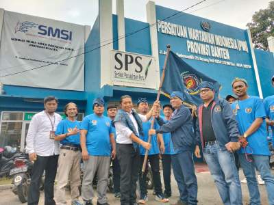 PJ Gubernur Banten Al Muktabar Lepas Kontingen Porwanas PWI Banten 2022