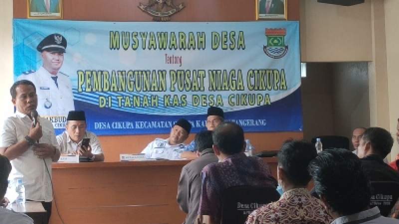 Bahas Pasar di Tanah Bengkok , Kades  Cikupa Kumpulkan Warga