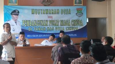 Bahas Pasar di Tanah Bengkok , Kades Cikupa Kumpulkan Warga