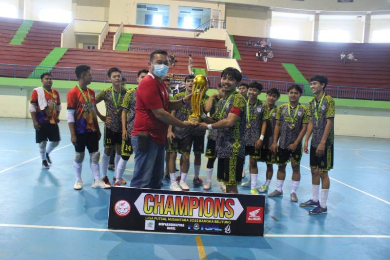Dakrom United Juara 1 Liga Futsal Nusantara 2022 Bangka Belitung