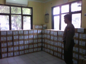 KPU Kota Serang Telah Terima Logistik Surat Suara Pilpres 2014