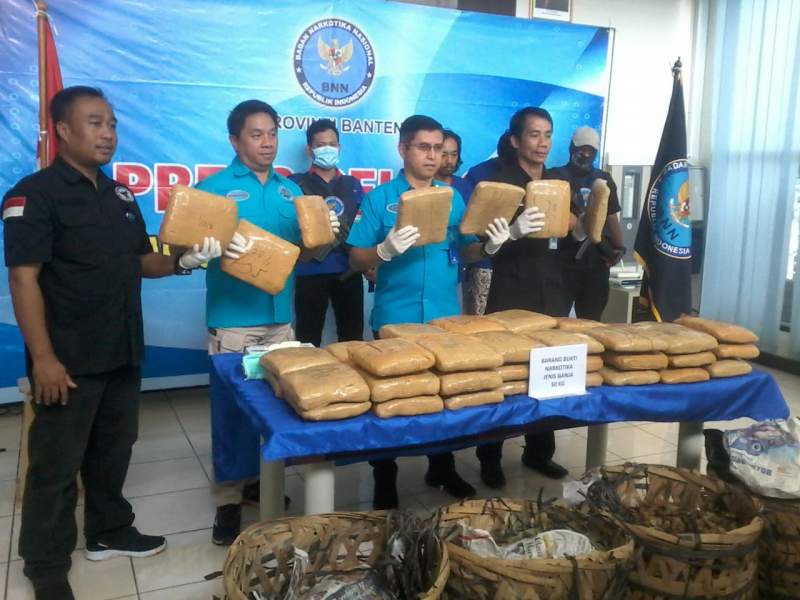 Lagi, 50 Kg Narkotika Jenis Ganja Milik Warga Binaan Diamankan BNNP Banten