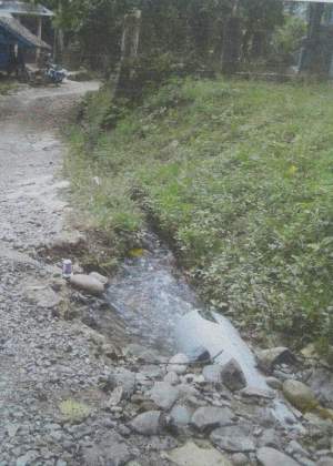 Kondisi pipa PDAM Cabang Leuwidamar, Lebak.