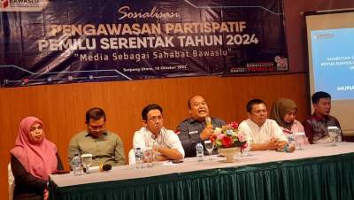 Ketua Bawaslu Tangsel, M. Acep berikan tanggapan terkait peran media dalam Pemilu.