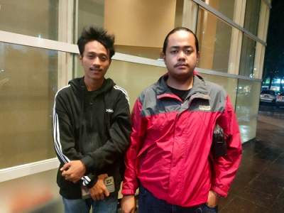 Ketua Komisariat STISNU Lili Kurniawanz  dan  Abdillah Adi Wiranatakusuma ketua Komisariat Unis Syekh Yusuf Tangerang