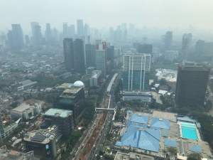 Ilustrasi kualitas udara kotor di Jakarta.