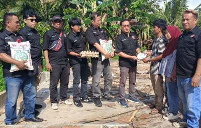 Forwakum Sergai Serahkan Bantuan ke Korban Puting Beliung