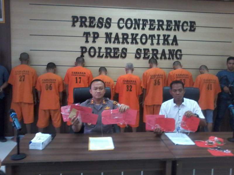 8 Orang Tersangka Penyalahgunaan Narkotika Diamankan Satresnarkoba Polres Serang