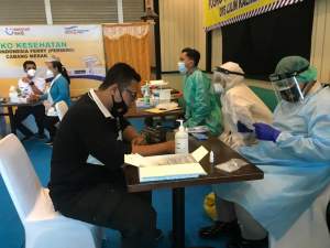 Biddokkes Polda Banten buka posko kesehatan terpadu . (detakbanten/lukman)