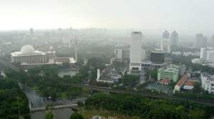 Ilustrasi polusi udara di Jakarta.