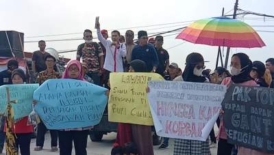 Tuntut Pengembang PT IGL, Warga Cileles Tigaraksa Gelar Aksi Demo