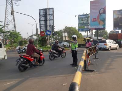 Satlantas Polresta Tangerang Gelar Pengaturan Lalu Lintas