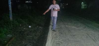 Proyek Betonisasi Provinsi di Taman Kirana Surya Dikerjakan Asal Jadi