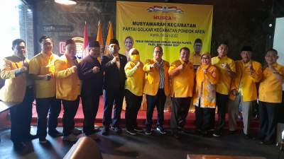 Pengurus DPD II Partai Golkar Tangsel dan pengurus PK Golkar Pondok Aren, kejar target empat kursi DPRD Tangsel pada Pileg 2024 mendatang.