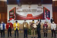 Rapat Pleno Terbuka, KPU Kabupaten Serang Tetapkan Tatu-Pandji  sebagai Bupati dan Wakil Bupati Serang Terpilih