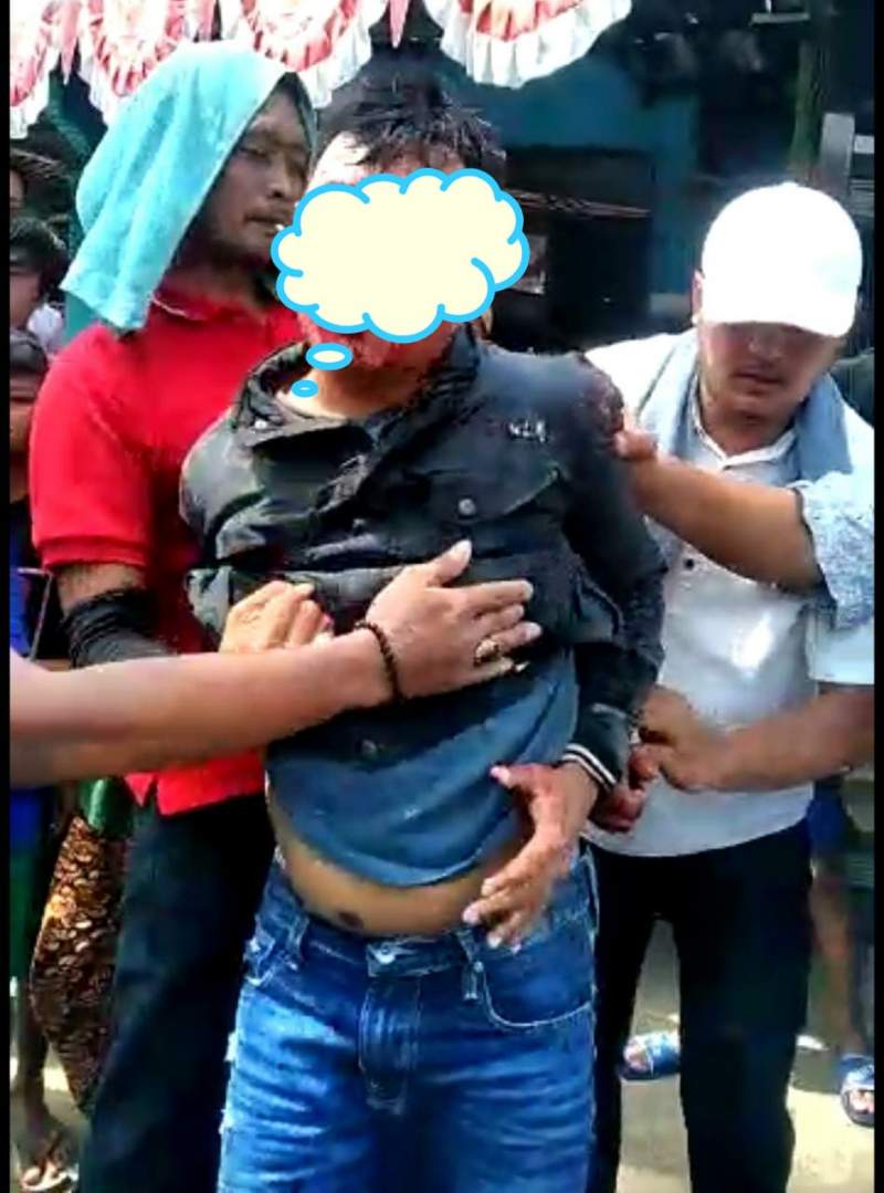 Kepergok Nyolong Motor Disiang Hari, Pelaku Babak Belur Dihajar Warga Pasar Kemis