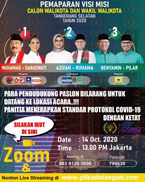 Ikuti Aturan Prokes, PWI dan SMSI Tangsel Gelar Pemaparan Visi Misi Paslon