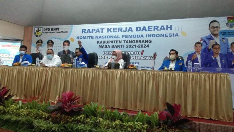 Kadis Porabudpar Buka Raker DPD KNPI Kabupaten Tangerang di Puncak Bogor