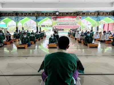 Guna memperingati Tahun Baru Islam 1 Muharram 1443 H, Lapas Kelas II A Cilegon menggelar muhasabah dan doa bersama, Rabu (11/8/2021).